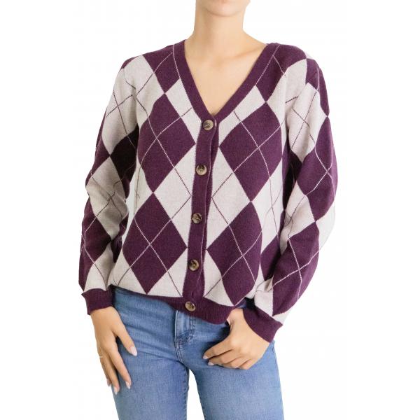 Cardigan fantasia scollo a V 